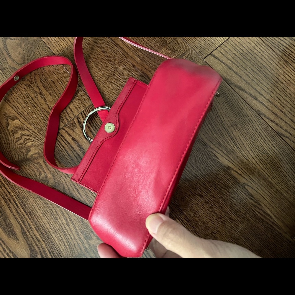 ✨[3 for $30]✨ Zara red genuine leather crossbody - Picture 4 of 5